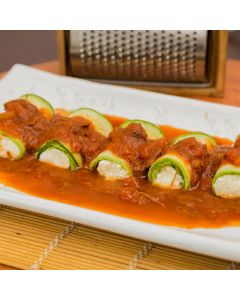 Canelone de Abobrinha com Ragu de Carne 300g - Individual - Baixa Caloria 276 Kcal - Low Carb 16g de Carboidrato 