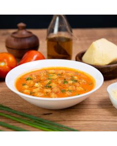 Sopa de Tomates com Croutons de  Queijo Coalho - 350g - 210 Kcal - 11g de Carb LOW CARB