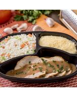 PP 01 - Lagarto Recheado com Arroz à Grega e Purê de Mandioca - 420g