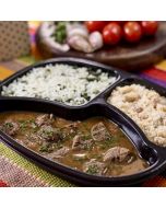 PP 03 - Picadinho de Carne, Arroz com Espinafre e Farofa de Banana - 420g