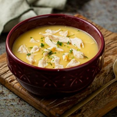 Caldo de Mandioquinha com Frango 500g