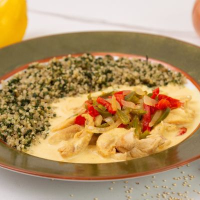 Frango à Indiana com Quinoa e Nozes 280g- 369kcal - 29g Proteína